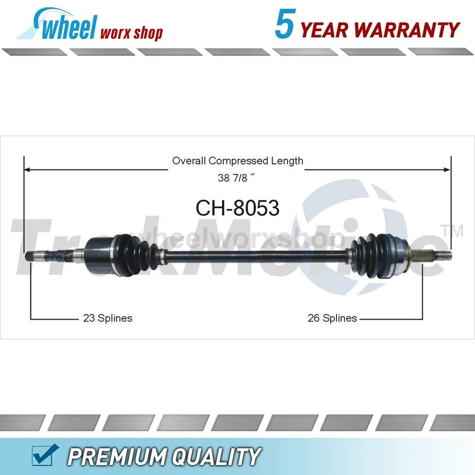 Front Right CV Axle Shaft for Dodge Lancer 2.5L 1986, for Dodge Aries 2.5L 1986 - Image 1 of 1
