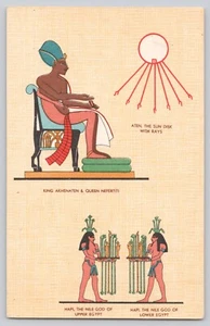 Postcard Egyptian Hieroglyphs Art Postcard: Aten The Sun Disk With Rays - Picture 1 of 3