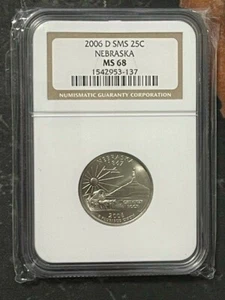 2006 D SMS NEBRASKA 25C NGC Grade MS 68 1542953-137 - Picture 1 of 1