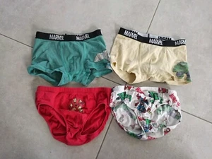 Paket 3 Schlüpfer Slips boxershorts grün Gelb Rot Weiß Gr. 122 / 128 H&M - Bild 1 von 5