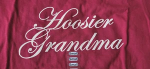 Indiana University Hoosier Grandma IU Crimson Cream Short Sleeve T-Shirt - Picture 1 of 7