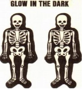 Sandylion Stickers **RARE** Glow in the Dark SKELETON *VINTAGE* - Picture 1 of 1