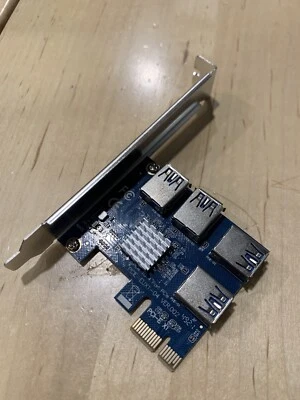 PCIe Splitter Multiplier Adapter Card for Riser Crypto Mining - Image 1 of 3