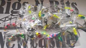 Norwegen Meeresangeln Rigs Flaschenzüge / Flappers Shore Rig 6/0 7/0 Dorsch, Heilbutt x 20  - Bild 1 von 9