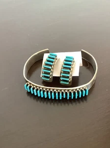 RL Lastyano Sterling Turquoise Bracelet & Earrings  - Picture 1 of 6