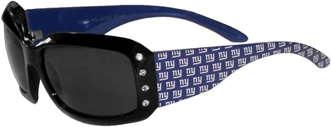 NFL New York Giants Women's Bling Rhinestone Designer Sunglasses Cover