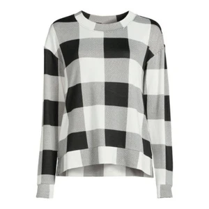 CAMISA TOP SECRET TREASURES MUJER L 12-14 CUADROS BLANCA A CUADROS HACCI SUPER SUAVE DORMIR - Imagen 1 de 4