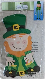  NEW ST PATRICK'S DAY 48" PAPER LEPRECHAUN HANGING DECOR HONEYCOMB FEET & HANDS - Picture 1 of 2