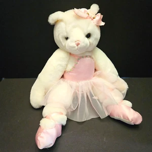 Chosun Plüsch Ballerina Bär 17 Zoll Gelenk Stofftier Rosa Weiß Tutu IST-ZUSTAND - Bild 1 von 14