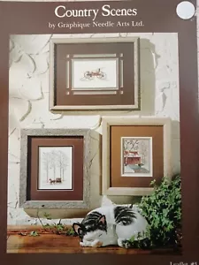 Graphique Needle Arts COUNTRY SCENES Cross Stitch Pattern Leaflet #3 VTG 1979 - Picture 1 of 7
