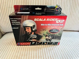 Cardo Scala Rider Q2 Bluetooth Radio Bike-To-Bike Intercom Motorcycle Headset - Picture 1 of 9