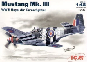 1/48 Mustang Mk.III WW II Royal Air Force Fighter ICM 48123 Plastic Model kit - Picture 1 of 10