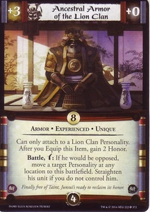 Ancestral Armor of the Lion Clan (Exp) L5R CCG Ivory Edition (or 20F Reprint) - Picture 1 of 1