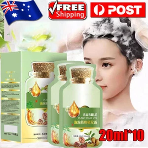 Natural Plant Hair Dye"New_Botanical Bubble Hair Dye 20mlx10 packs Shampoo - Picture 1 of 15