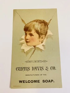 Curtis Davis & Co  Manufacturers of Soap Victorian Advertising Trade Card 1881 - Picture 1 of 6