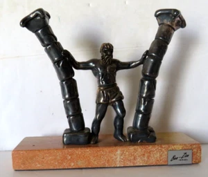 Ben Zion Israel Sterling Silber 925 Tod des Simson Skulptur Statement Stück - Bild 1 von 9