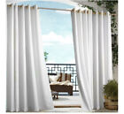 Gazebo 50” X 84” White Outdoor Indoor Privacy Curtain Panel With Steel Grommets