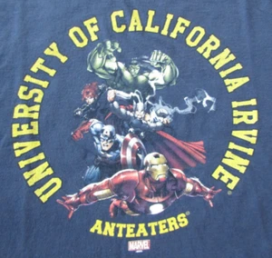 UC IRVINE ANTEATERS MARVEL COMICS blue short slv t-shirt men L The Victory NICE! - Picture 1 of 6
