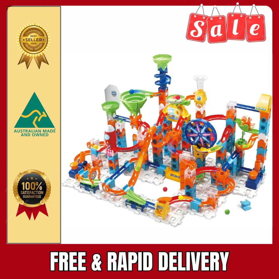 VTech Marble Rush Adventure Set Construction 10 Marbles & 128 Building Pieces -