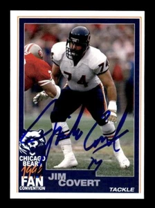 JIM COVERT SIGNED 1999 CHICAGO BEARS FAN CONVENTION CARD - Picture 1 of 2