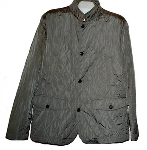 Husky  Beige Green  Men's Quilted Button Thin Italy Jacket Size US 46 EU 56 $700 - Picture 1 of 12