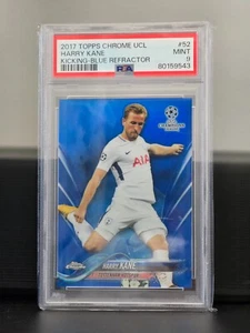 2017 Topps Chrome Harry Kane Tottenham Hotspur Blue /150 PSA 9 - Picture 1 of 2