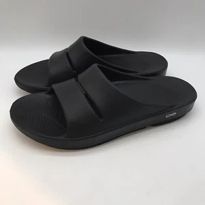 OOFOS OOahh Slide Unisex Herren 11 Damen 13 Schwarz Recovery Comfort Sandale EU 44 - Bild 1 von 11