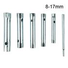 Box Wrench Tubular Silver Socket Spanner Steel Tube Bar 6pcs/set 8-17mm