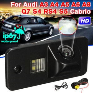 Car Reverse Rear View License Plate Camera For Audi A3 A4 A5 A6 A8 S4 RS4 S5 Q7 - Picture 1 of 12