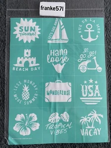 Mini traslado Chalk Couture Beach Day. Talla B 8,5x11”, Tropical Vacay Sun, Nuevo - Imagen 1 de 2