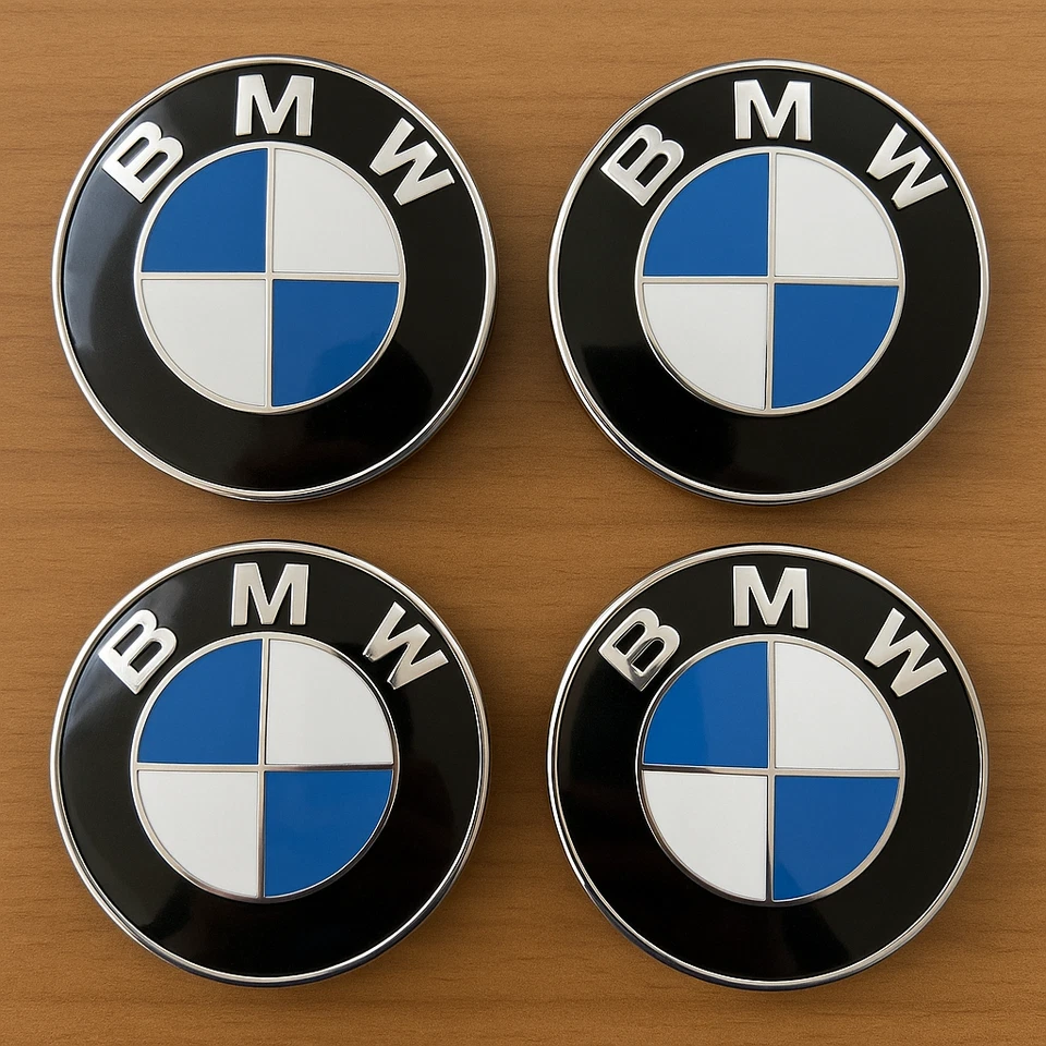 4 BMW emblems hub caps hub cap wheel cover hub cover 68 mm - Image 1 of 2