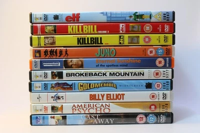 DVD bundle joblot 2000s 10 movies films region 2 Elf Kill Bill American Psycho - Image 1 of 4