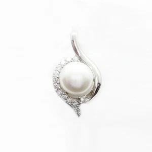 Colgante de plata 925 AURORA GEMS® 26x14,5 mm con perla de agua dulce - Imagen 1 de 1