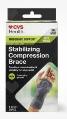 Muñequera izquierda de compresión estabilizadora CVS Health, S/M Foto 1 de 2