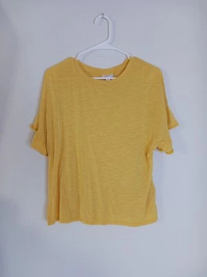Lularoe Yellow Textured Short Bell Sleeve Blouse Women's Size XS - Image 1 of 4