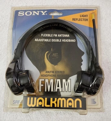 Sony AM/FM STEREO RADIO RECEIVER HEADPHONES Walkman SRF-H2 NEW SEALED PACKAGE  - Image 1 of 2