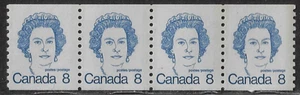 Canada Coil Stamps — Strip of 4 — 1974, Queen Elizabeth II #604 MNH Ref. 1908 - Picture 1 of 2