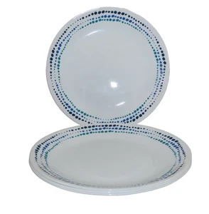 Corelle Vitrelle Ocean Blues pattern set of 4 dinner plates 26cm new condition - Picture 1 of 5