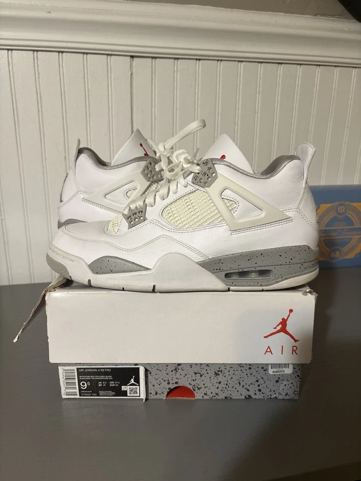 Talla 9.5 - Jordan 4 Retro Blanco Oreo - Caja Original seminuevo CT8527-100 Foto 1 de 4