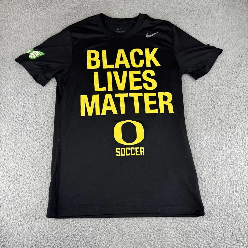 Oregon Ducks Soccer Team Issued Shirt Black Lives Matter Size Small Dri Fit - Image 1 of 4