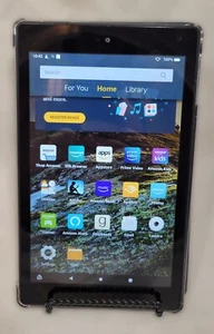 Amazon Kindle Fire HD 8" (8th Gen) L5S83A Black Charger 16 GB Gray Cover Bundle - Picture 1 of 4