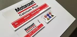 Ford Escort/Sierra Motorcraft Battery 55ah Decal Sticker Set - Picture 1 of 3