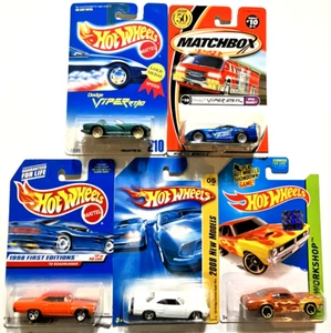Hot Wheels ~ MOPAR ~ Lot Of 5 ~ VIPER-DEMON-ROADRUNNER-SUPER BEE ~ 1:64 ~New~NM- - Picture 1 of 12