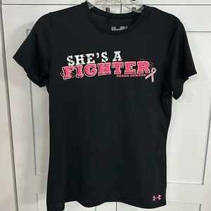 Under Armour She’s A Fighter/Breast Cancer Awareness Shirt - S - EUC - Picture 1 of 5