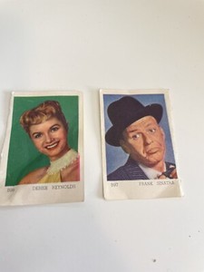 Frank Sinatra Audrey Hepburn Debbie Reynolds Richard Egan Trading Cards Old #B93