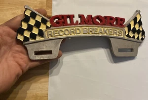 Gilmore Racing License Plate Topper Frame Chevy Ford Patina METAL Auto Car Truck - Picture 1 of 12