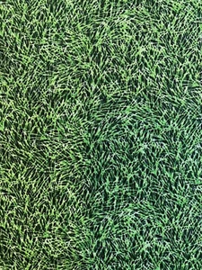 Realistic Grass Golf Green Lawn Sports Soccer Picnic Food Cotton Fabric FQ - Picture 1 of 4