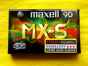 1x MAXELL MX-S 90 Metal Cassette Tape 1998-2000 + OVP + SEALED + - Bild 1 von 2