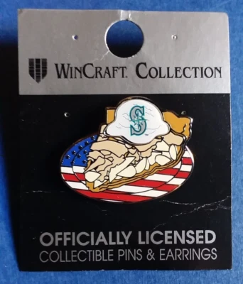 Seattle Mariners Lapel Pin "Baseball is as American as Apple Pie" Ice Cream RARE - Image 1 of 2