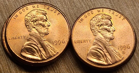 1996 P, D Lincoln Memorial Cent Copper Alloy Penny ** ON HAND ** Cover